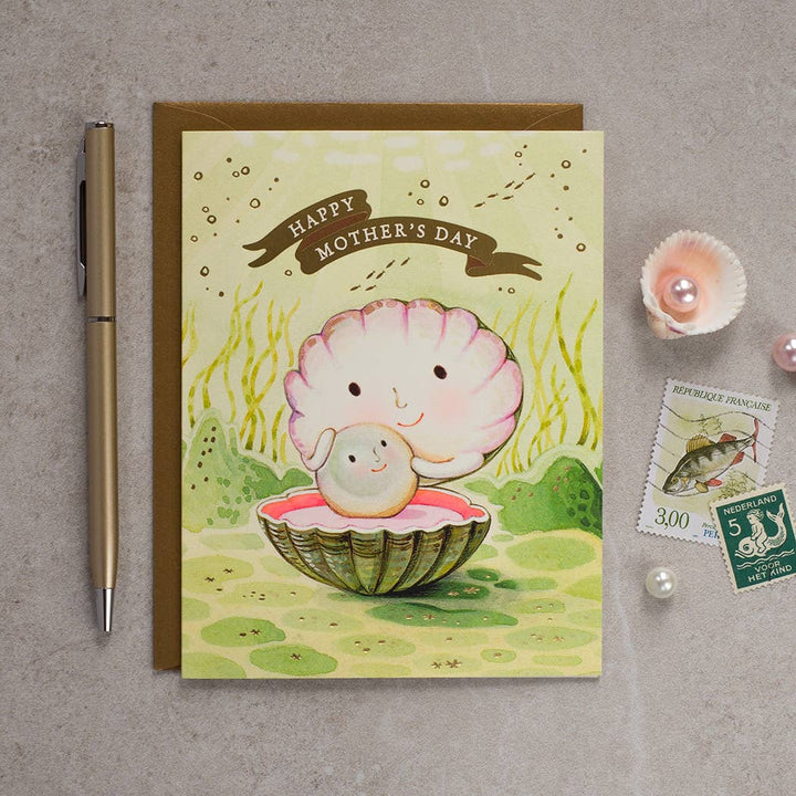JooJoo Paper Cards Mother of Pearl Greeting Card