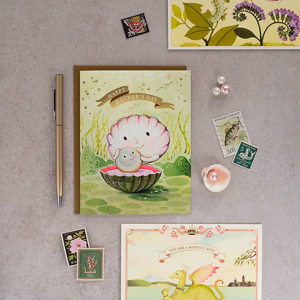 JooJoo Paper Cards Mother of Pearl Greeting Card