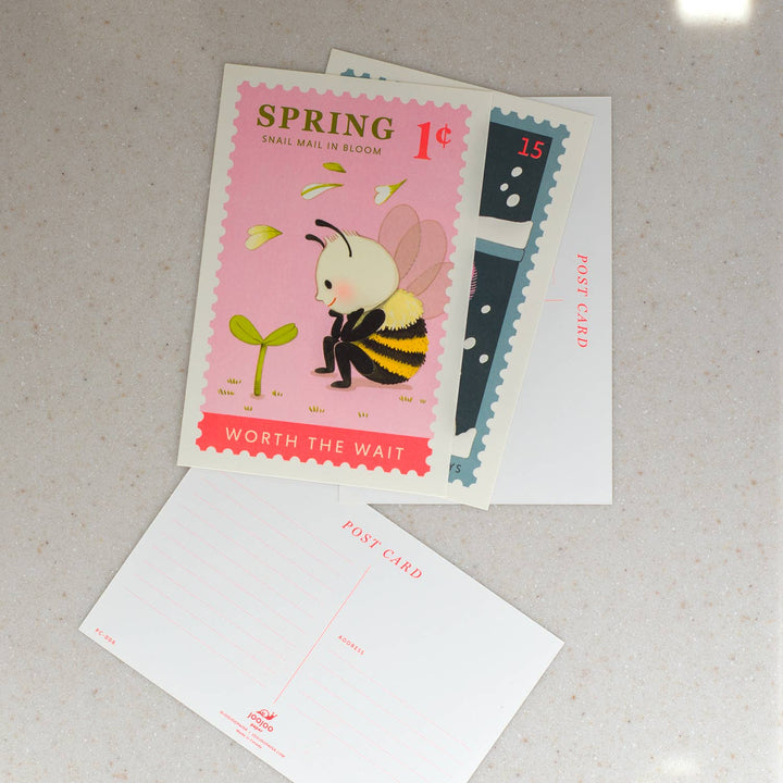 JooJoo Paper Cards Spring Seedling Dance Postcard