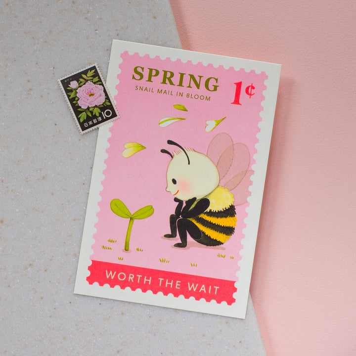 JooJoo Paper Cards Spring Seedling Dance Postcard