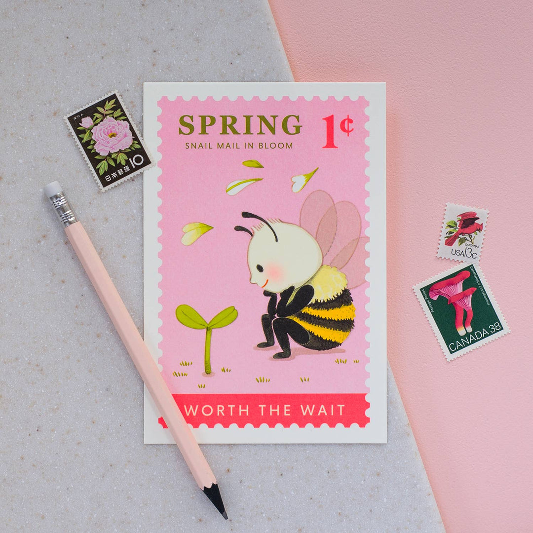 JooJoo Paper Cards Spring Seedling Dance Postcard