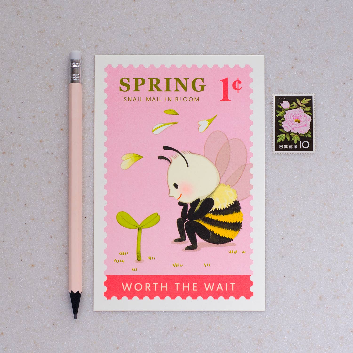 JooJoo Paper Cards Spring Seedling Dance Postcard