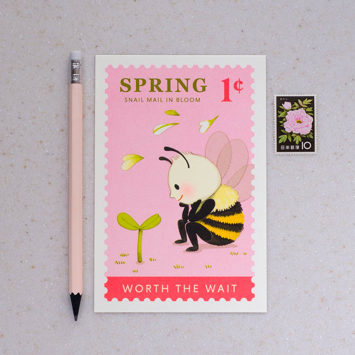 JooJoo Paper Cards Spring Seedling Dance Postcard
