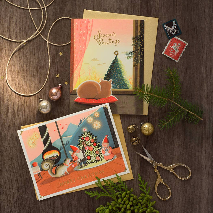 JooJoo Paper Cards Tiny Cabin Xmas Greeting Card