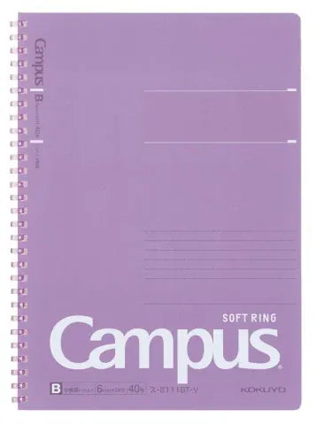 JPT America Paper Campus Soft Ring Notebook - B5 6mm Dotted Line, Purple