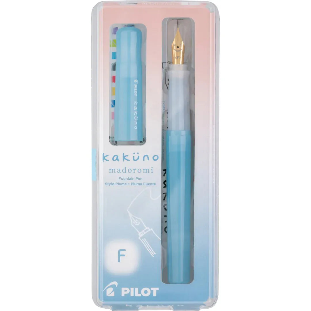 JPT America Paper Kakuno Fountain Pen Madoromi, Light Blue Gold Nib