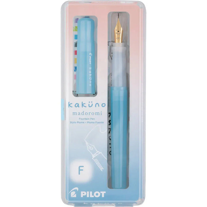 JPT America Paper Kakuno Fountain Pen Madoromi, Light Blue Gold Nib