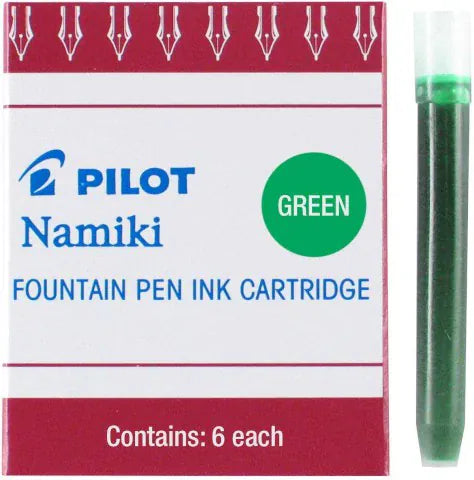 JPT America Paper Kakuno Fountain Pen Refills - Pilot Namiki IC-50 (6 cartridges per pack) - Green