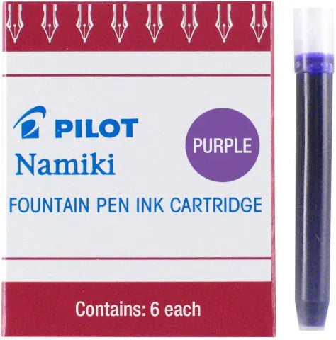 JPT America Paper Kakuno Fountain Pen Refills - Pilot Namiki IC-50 (6 cartridges per pack) - Purple
