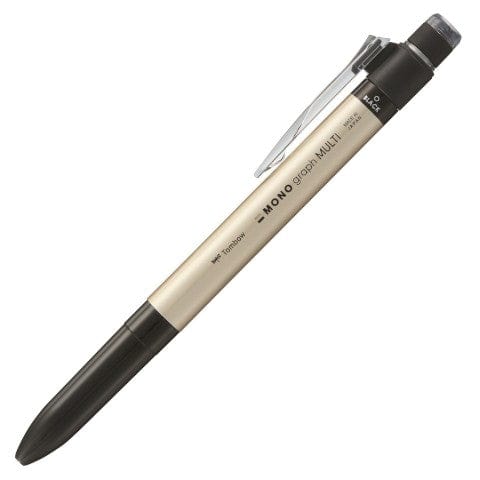 JPT America Pen Mono Graph Multi Gold: Black & Red 0.5mm, Mechanical Pencil 0.5mm with Eraser
