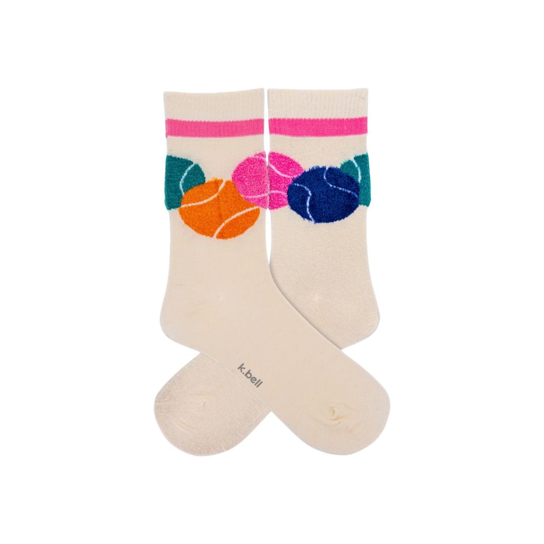 K. Bell Socks Women's Fuzzy Tennis Crew Socks