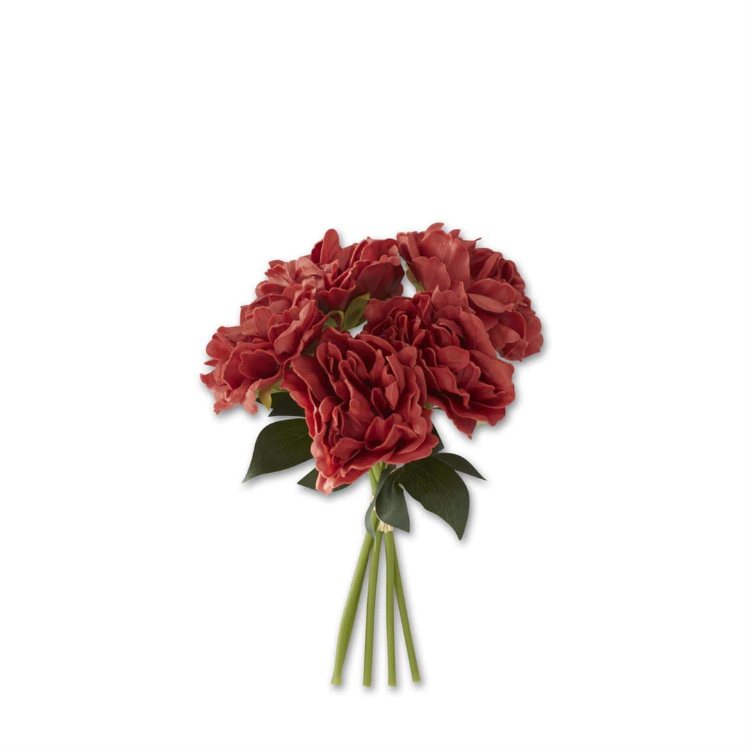 K&amp;K Interiors Home 12 Inch Real Touch Rust Peony Bundle (5 Stems)