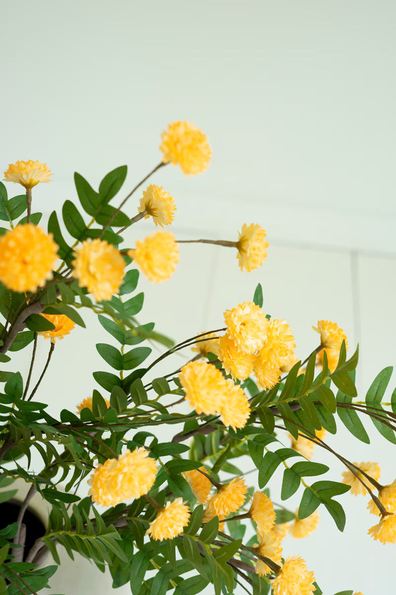 Kalalou Home Faux Yellow Botanical Stems