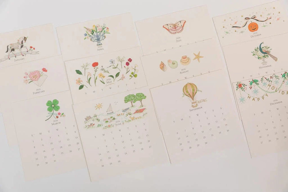 Karen Adams Designs Paper 2026 Classic Desk Calendar Refill