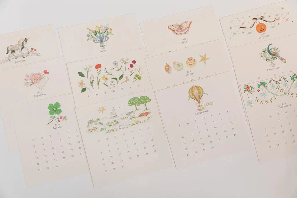 Karen Adams Designs Paper 2026 Classic Desk Calendar Refill