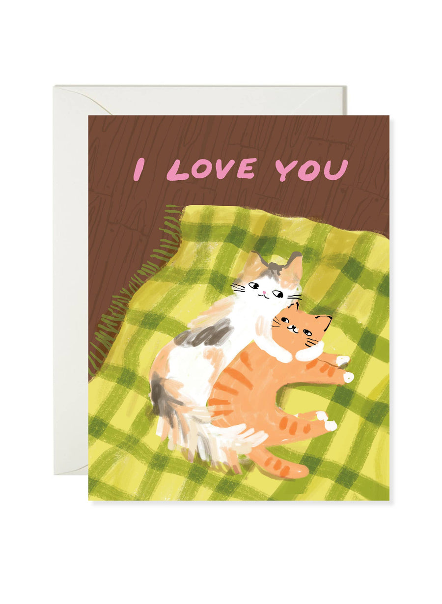 Karen Schipper Card Cat Snuggle Love Card