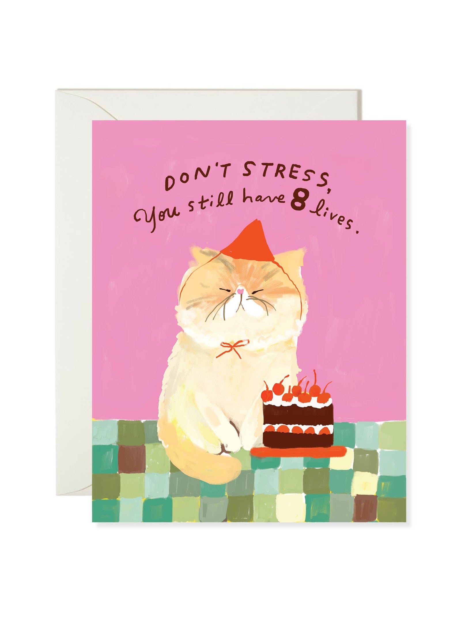 Karen Schipper Cards 8 Lives Left - Funny Cat Birthday Card