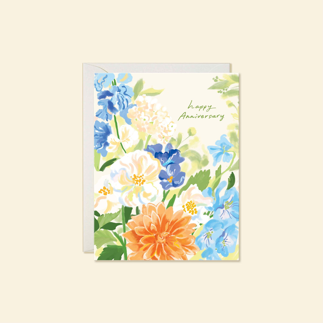 Karen Schipper Cards Anniversary Flowers – Romantic Wedding & Love Greeting Card