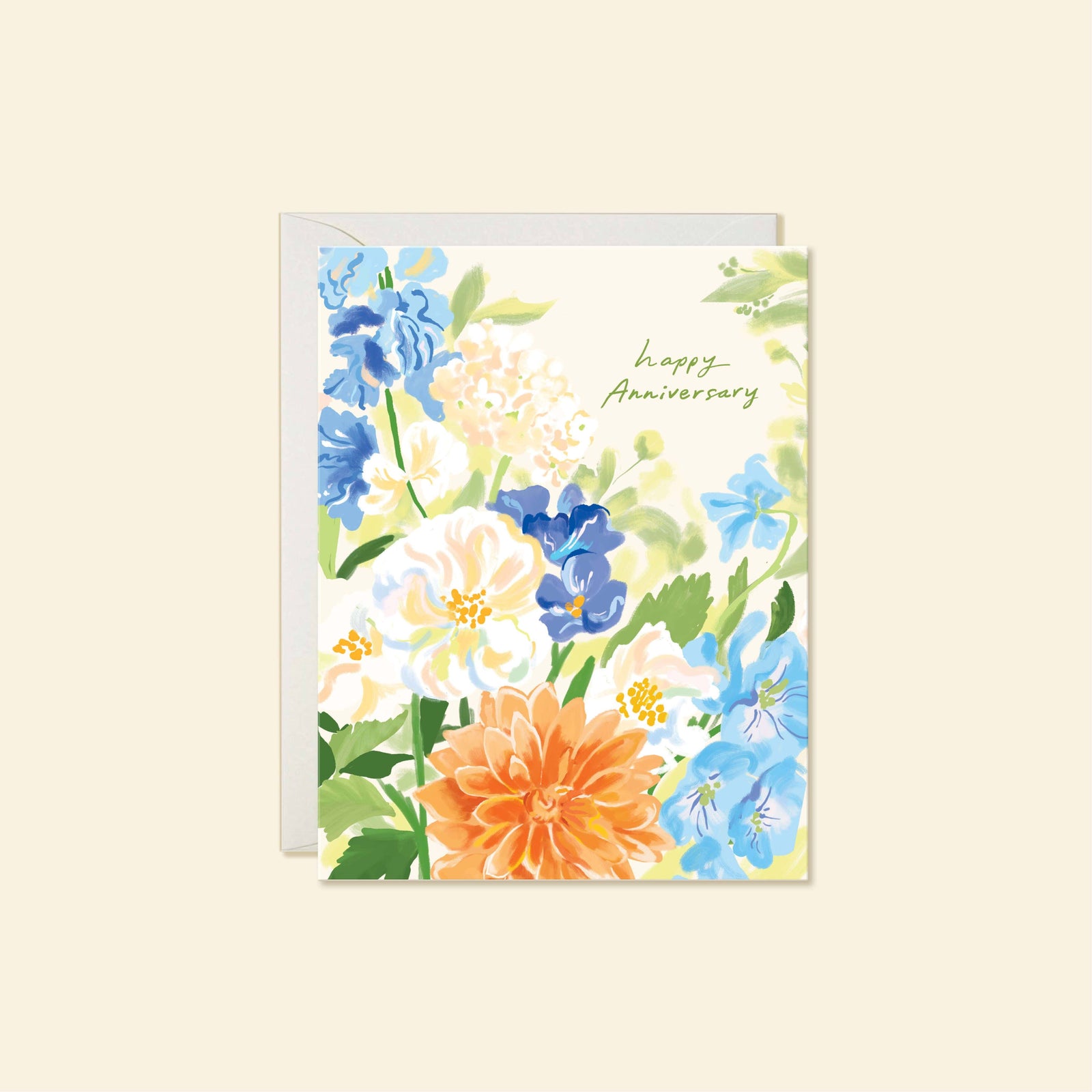 Karen Schipper Cards Anniversary Flowers – Romantic Wedding & Love Greeting Card