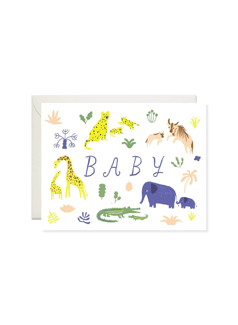 Karen Schipper Cards Baby Safari Baby Card