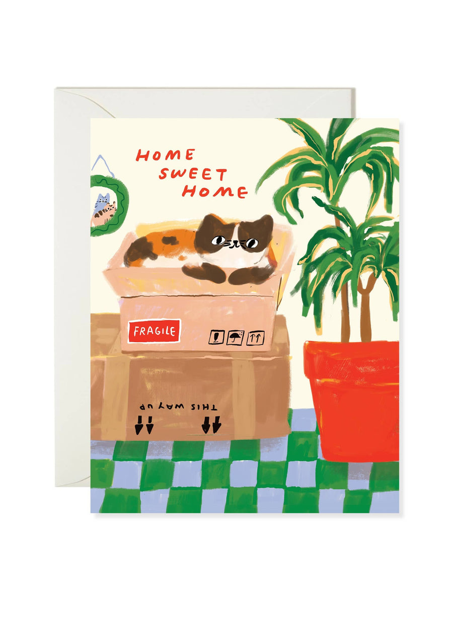 Karen Schipper Cards Cat New Home - Classic Cat Housewarming Card
