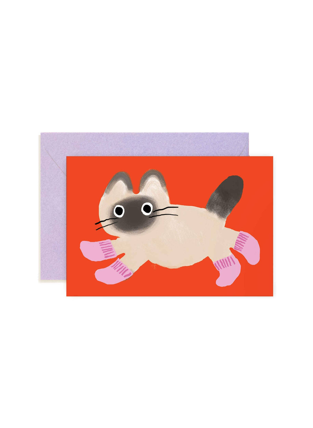 Karen Schipper Cards Cat Socks Mini Note Card