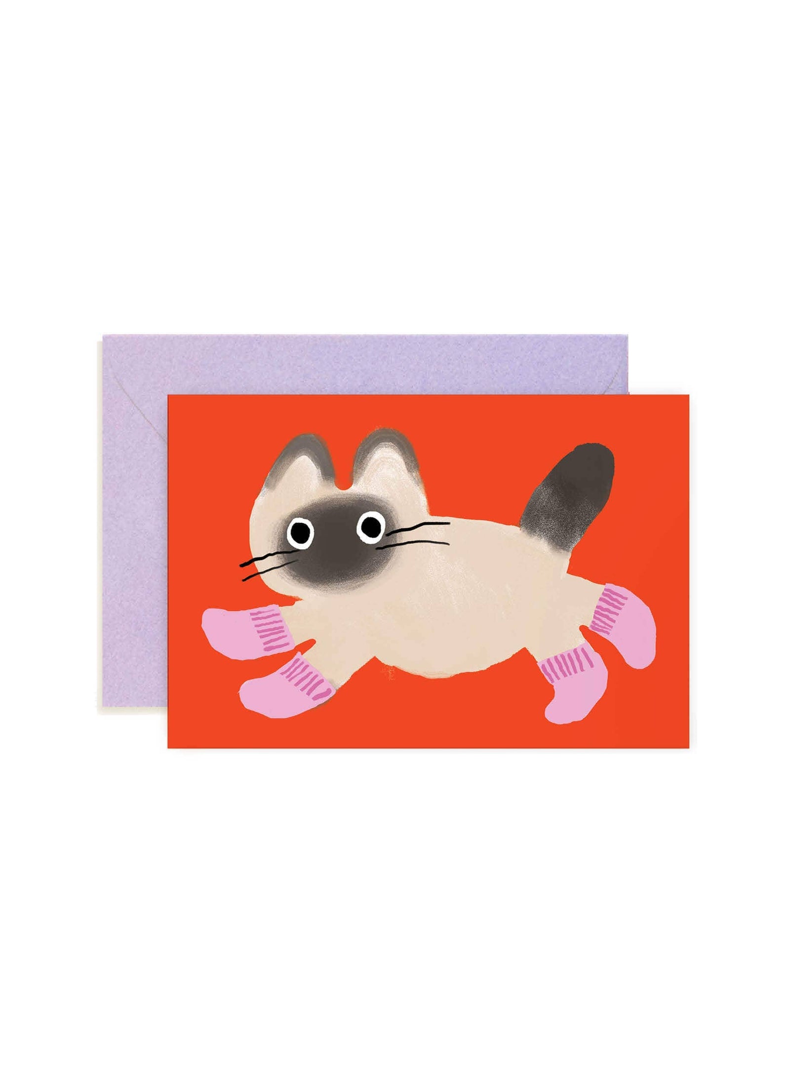 Karen Schipper Cards Cat Socks Mini Note Card