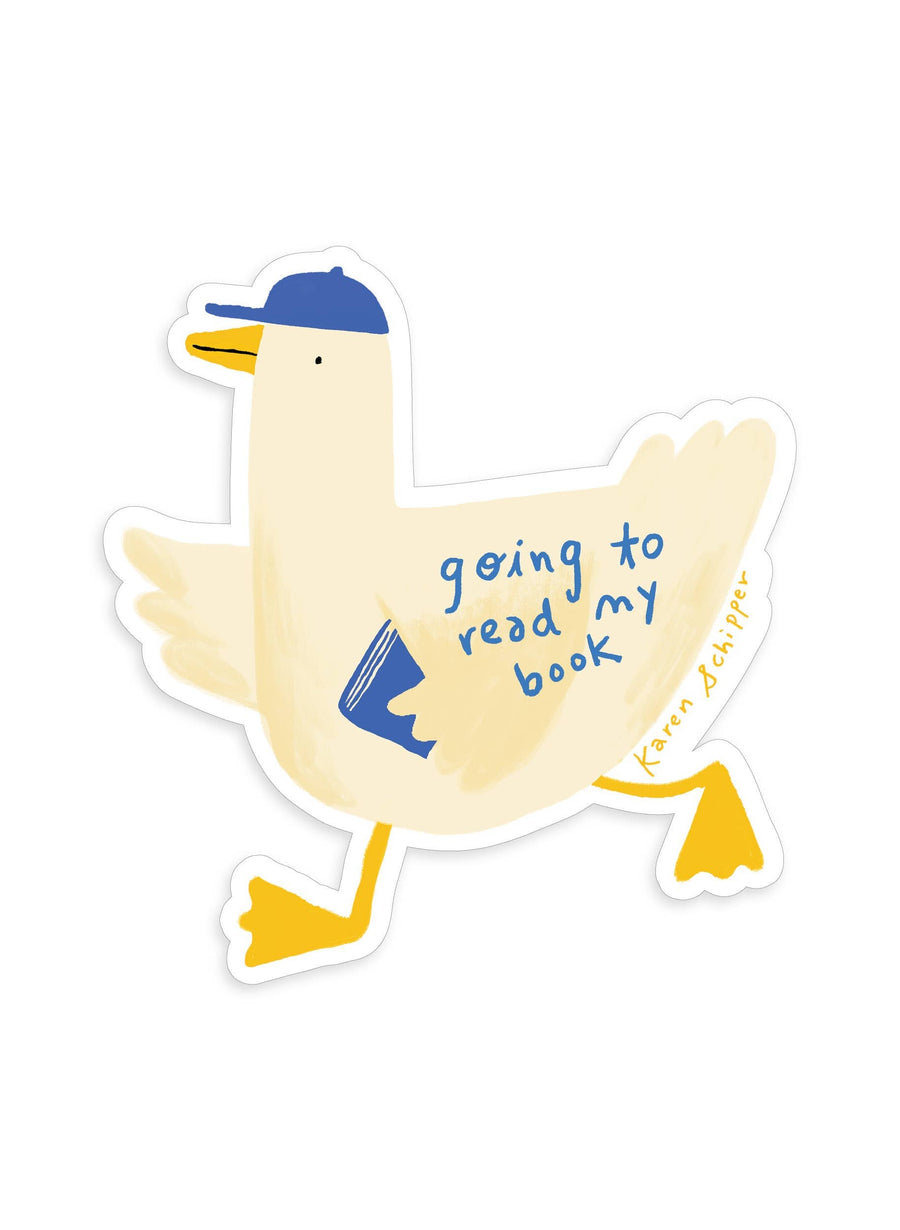 Karen Schipper Cards Duck Reader Sticker