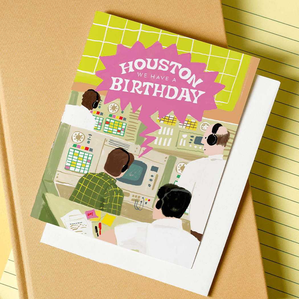 Karen Schipper Cards Houston, We Have a Birthday – Funny Space Birthday Card