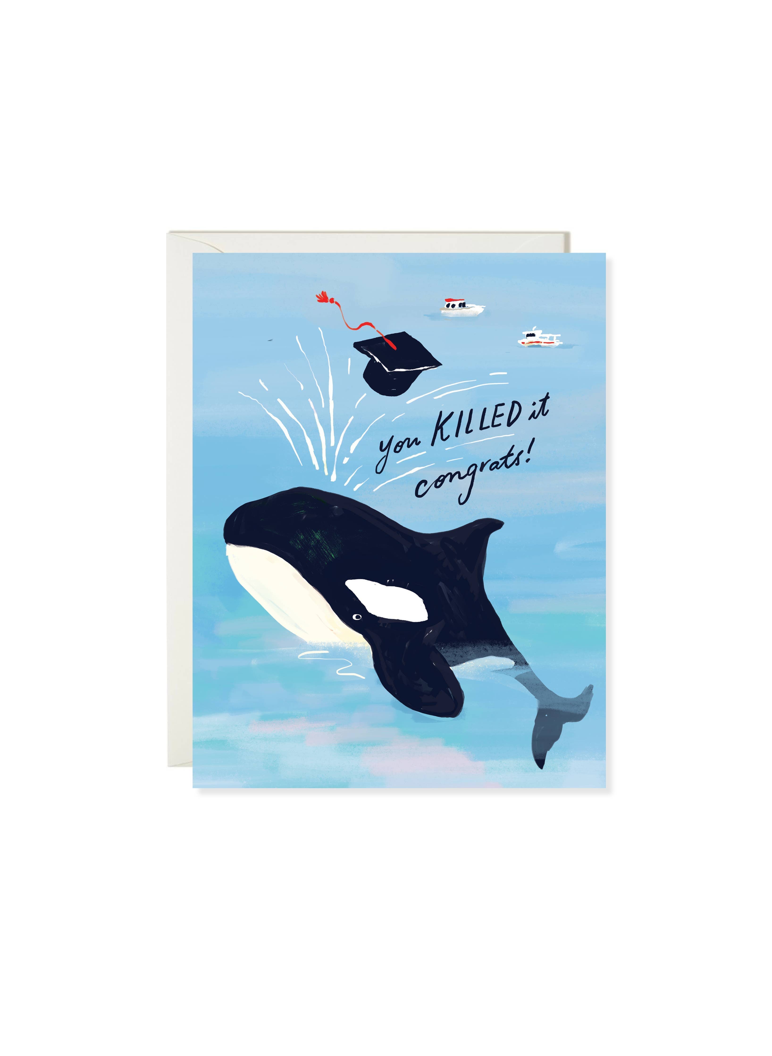 Killer Whale Graduation Card – Paper Luxe