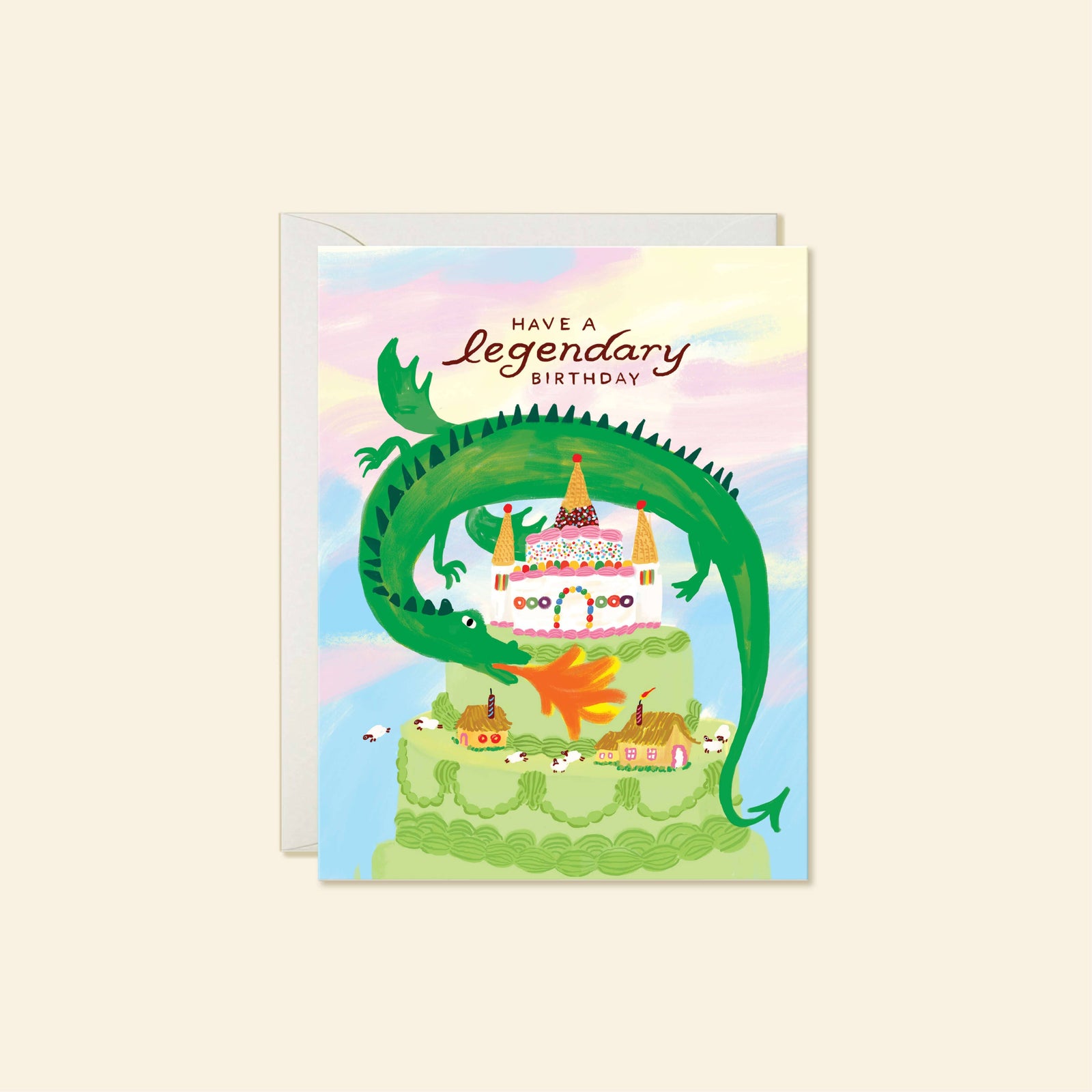 Karen Schipper Cards Legendary Dragon Birthday – Funny Whimsical Greeting Card
