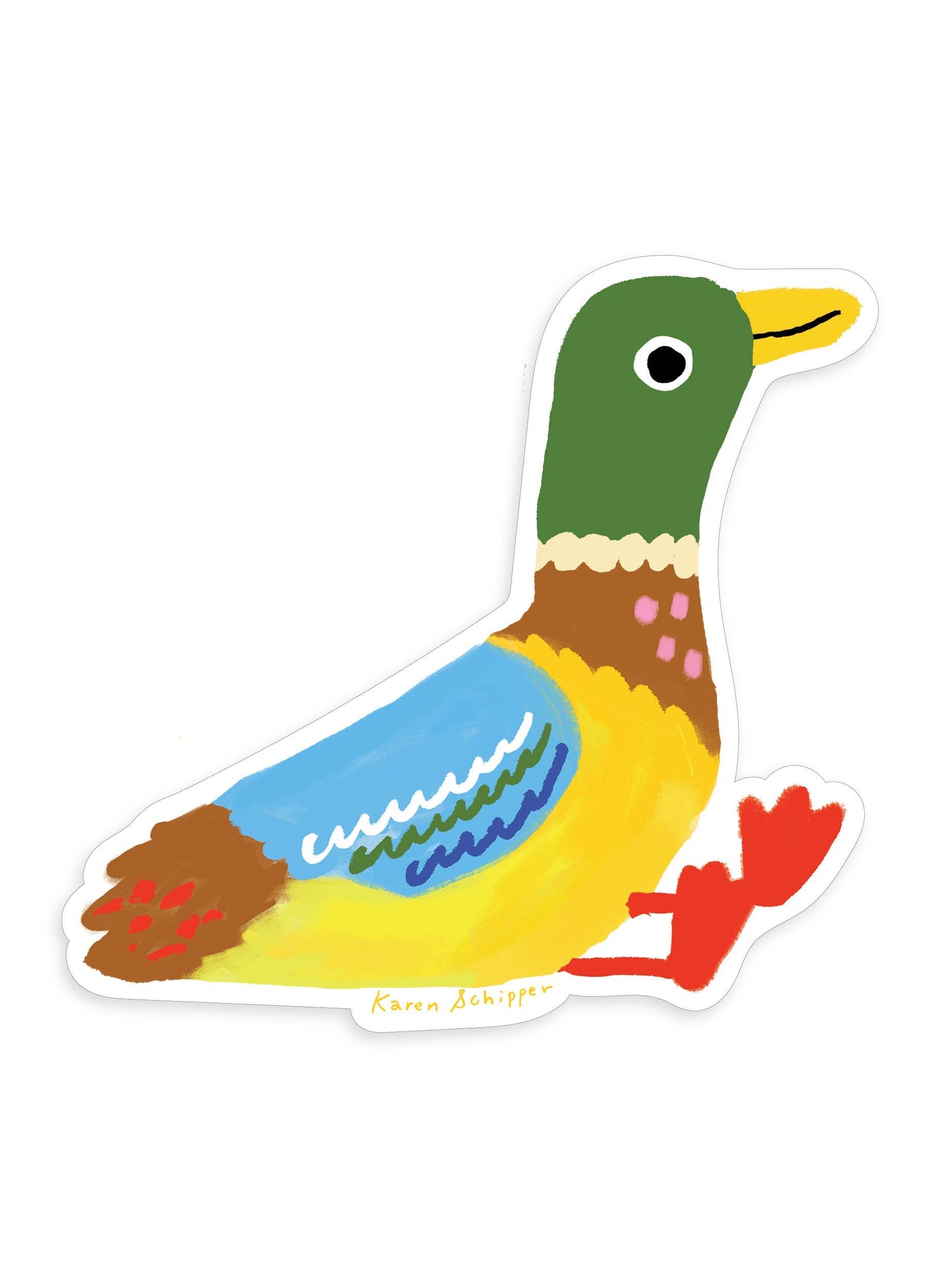 Karen Schipper Cards Mallard Duck Sticker