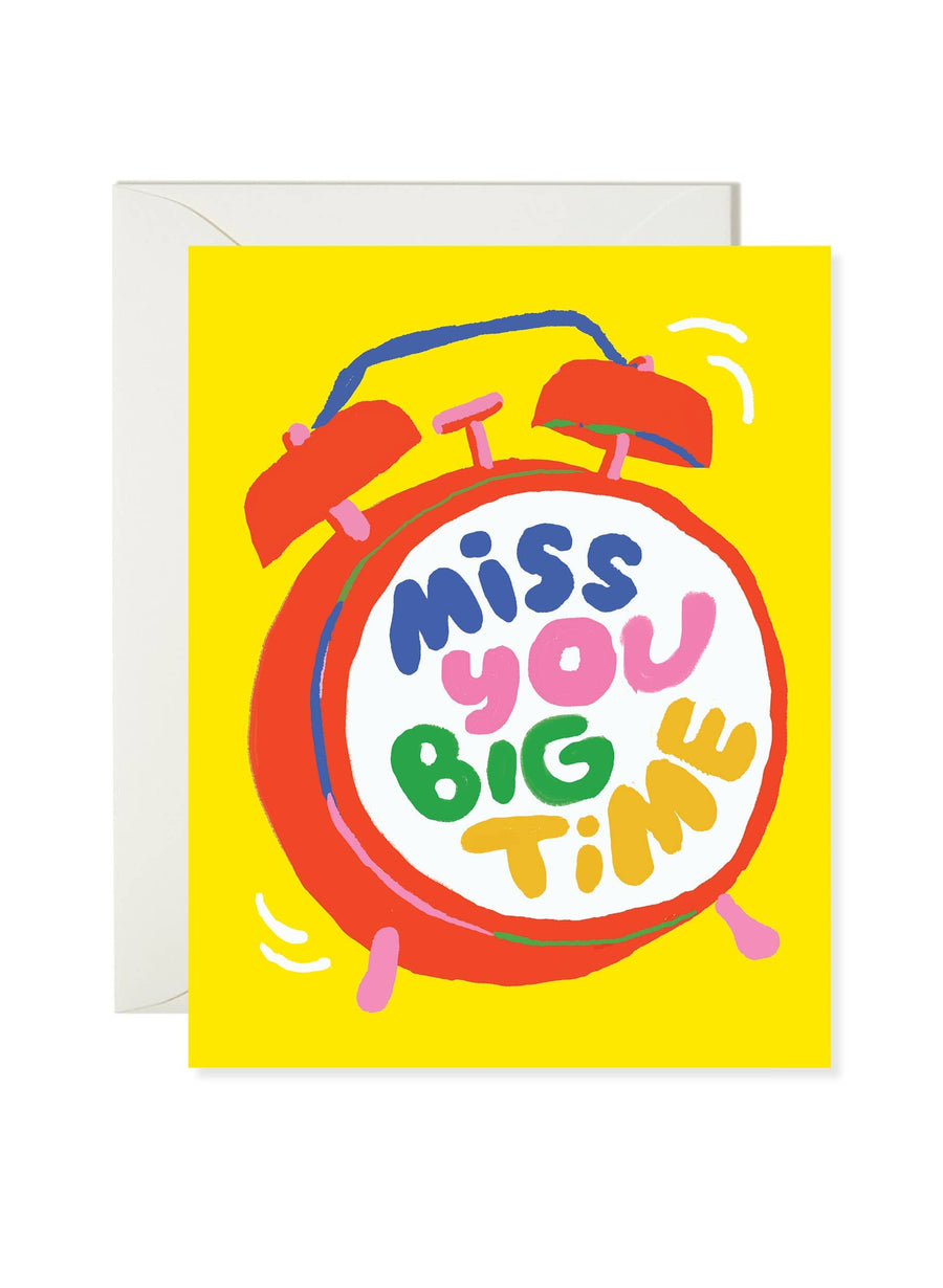 Karen Schipper Cards Miss You Big Time - Retro Inspired Miss You Card