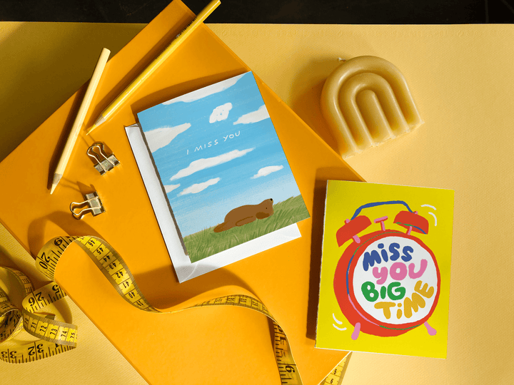 Karen Schipper Cards Miss You Dog - Cute Animal Encouragement Card