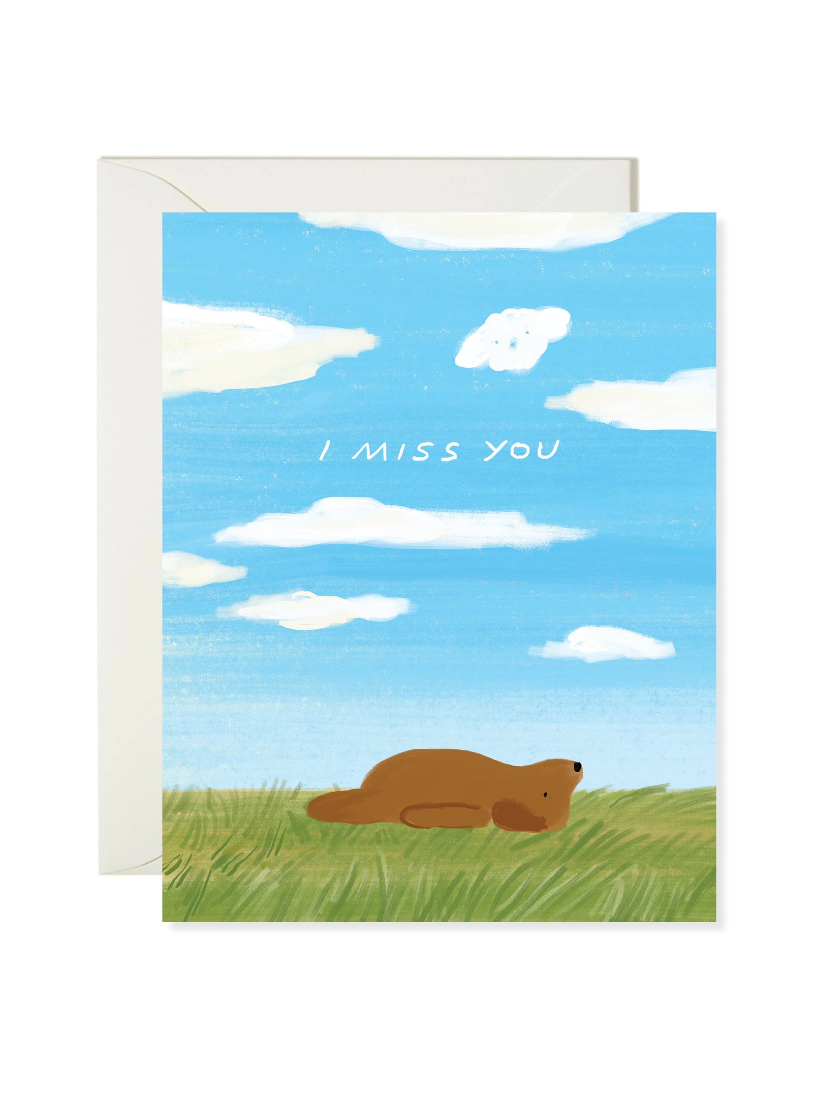 Karen Schipper Cards Miss You Dog - Cute Animal Encouragement Card