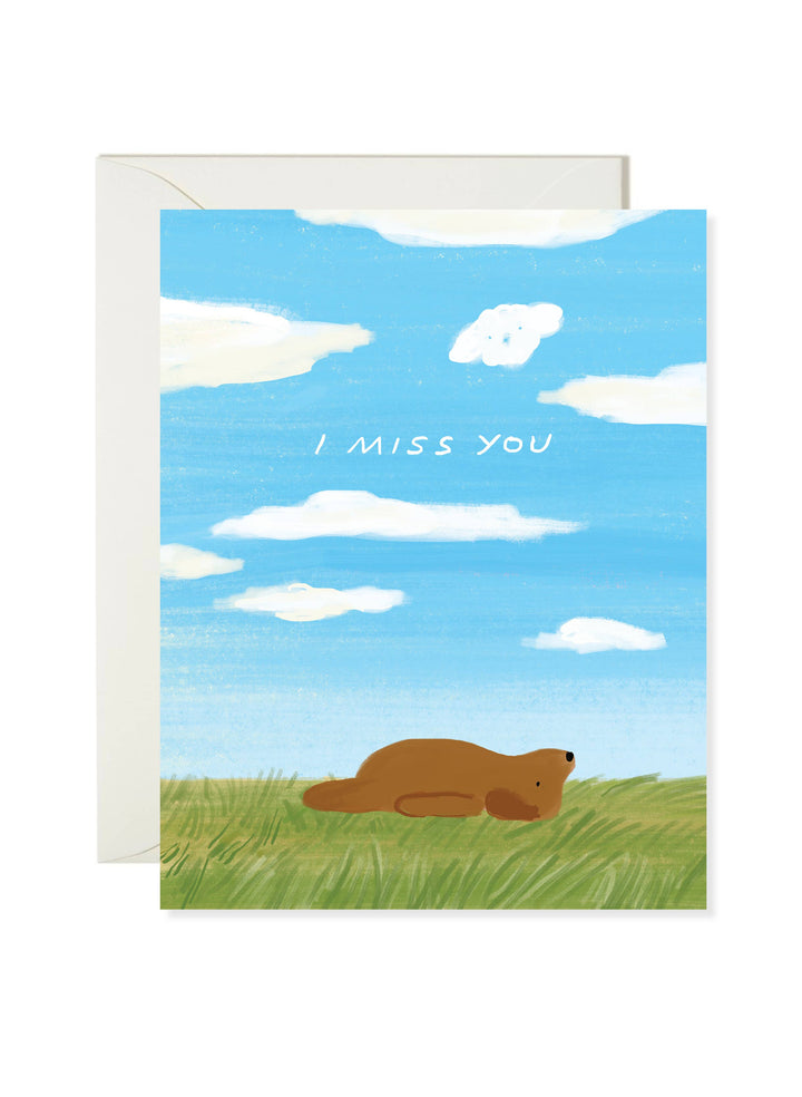 Karen Schipper Cards Miss You Dog - Cute Animal Encouragement Card