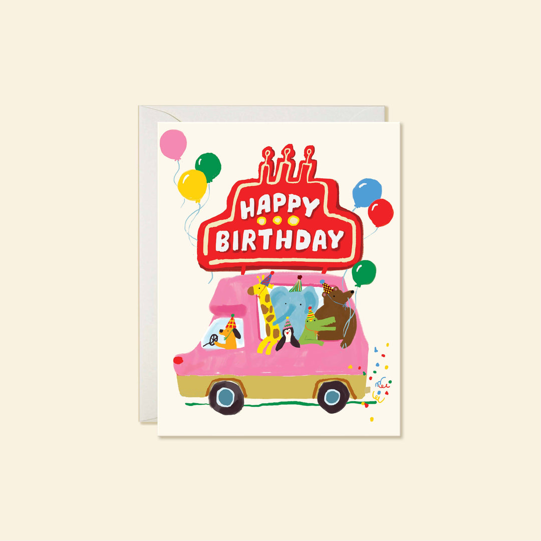 Karen Schipper Cards Party Animal – Playful Kids Birthday Greeting Card