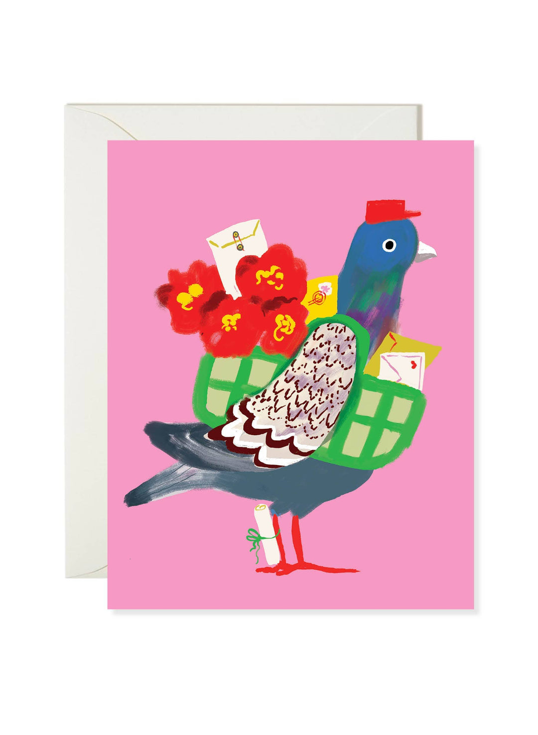 Karen Schipper Cards Pigeon Post – Whimsical Bird Greeting Card