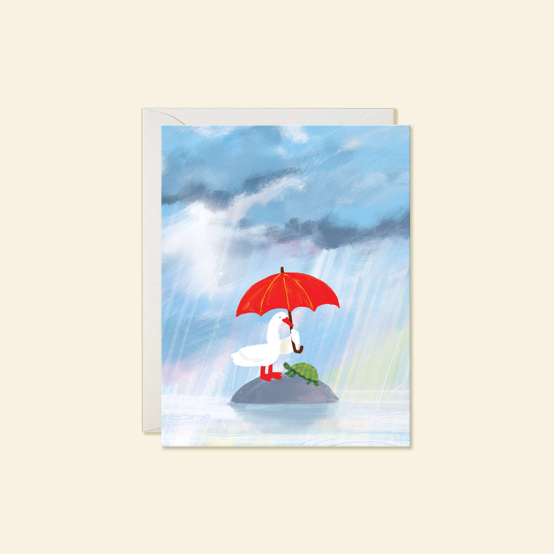 Karen Schipper Cards Rainstorm – Cute Sympathy & Encouragement Greeting Card
