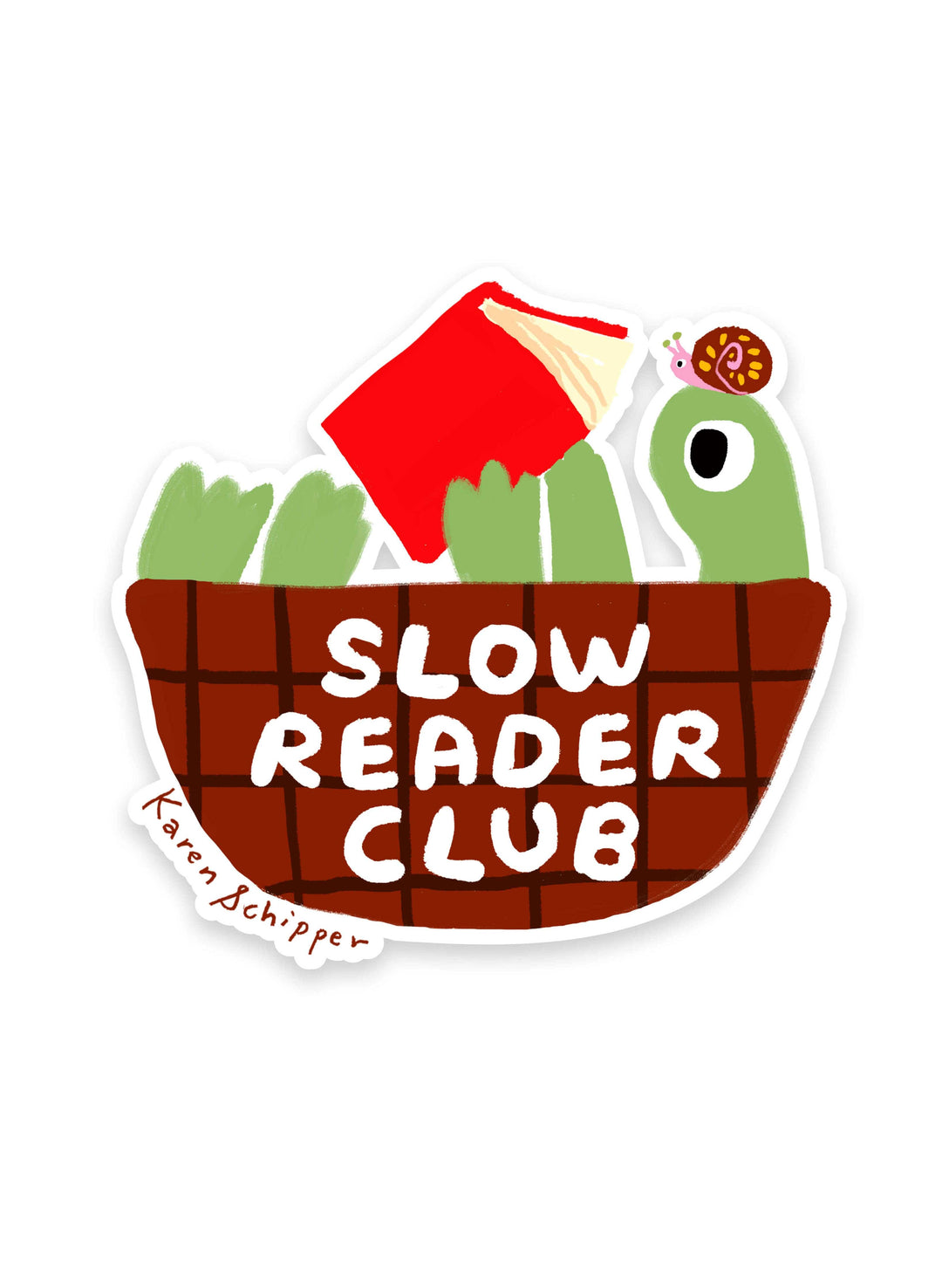 Karen Schipper Cards Slow Reader Club Sticker – Book Sticker
