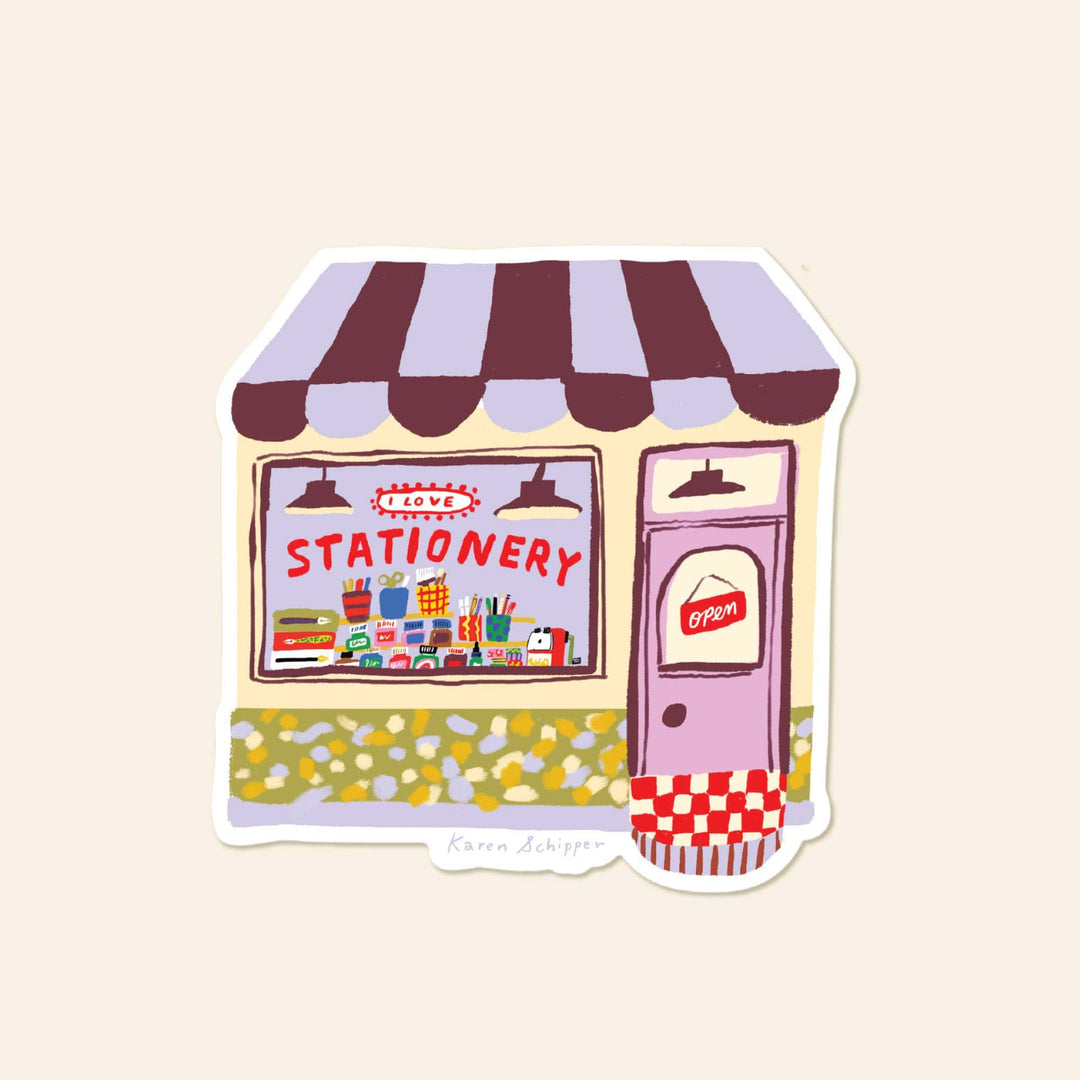 Karen Schipper Cards Stationery Store Sticker - Cute Shop Vinyl Sticker
