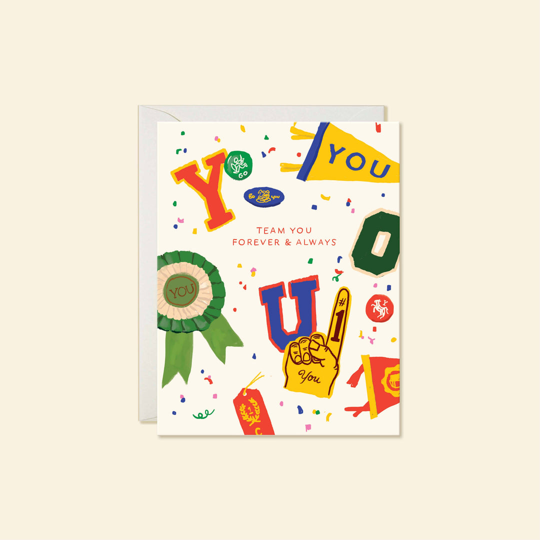 Karen Schipper Cards Team You – Cute & Cheerful Love Friendship Greeting Card