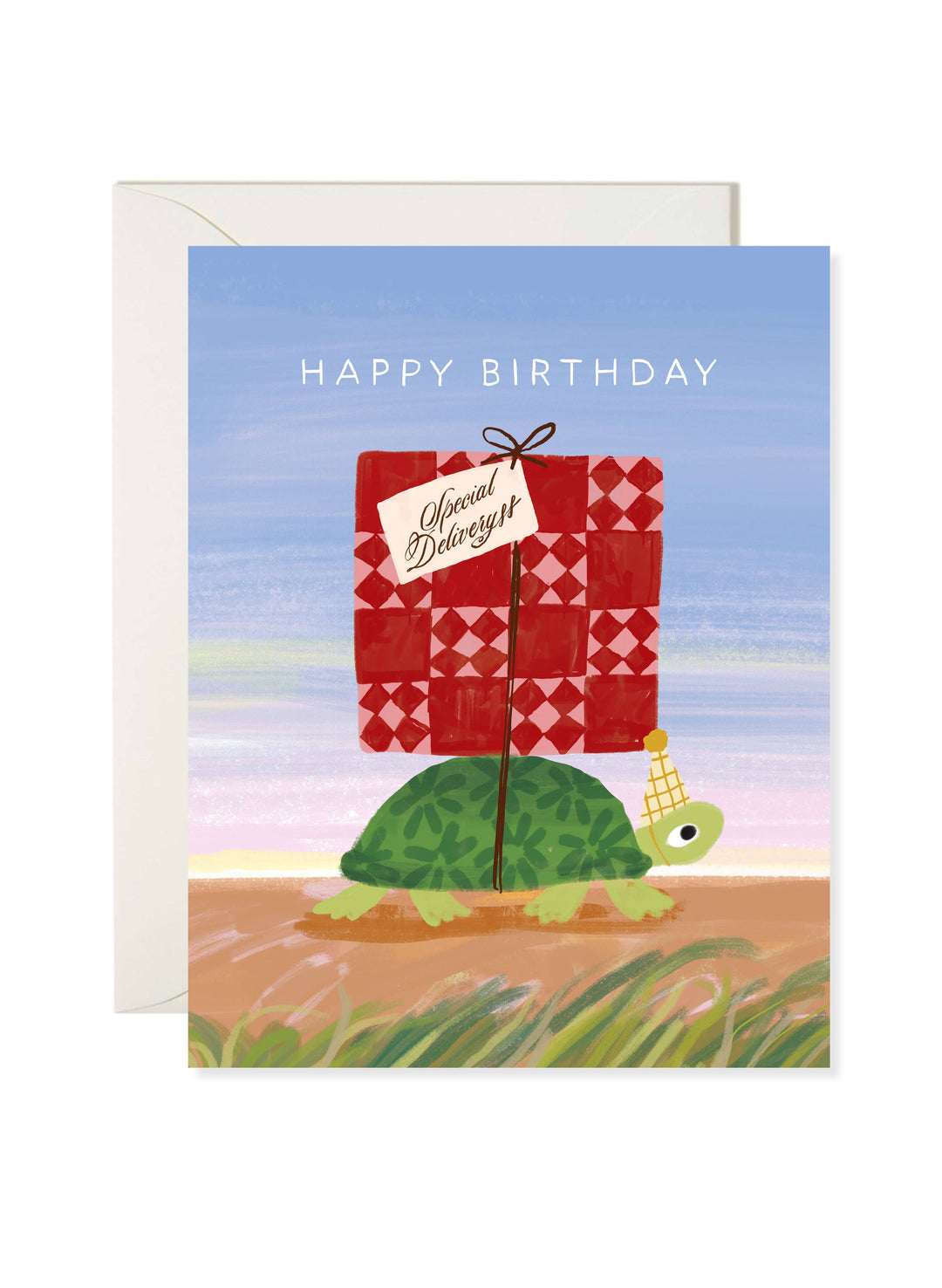 Karen Schipper Cards Turtle Delivery – Cute Animal Birthday Card