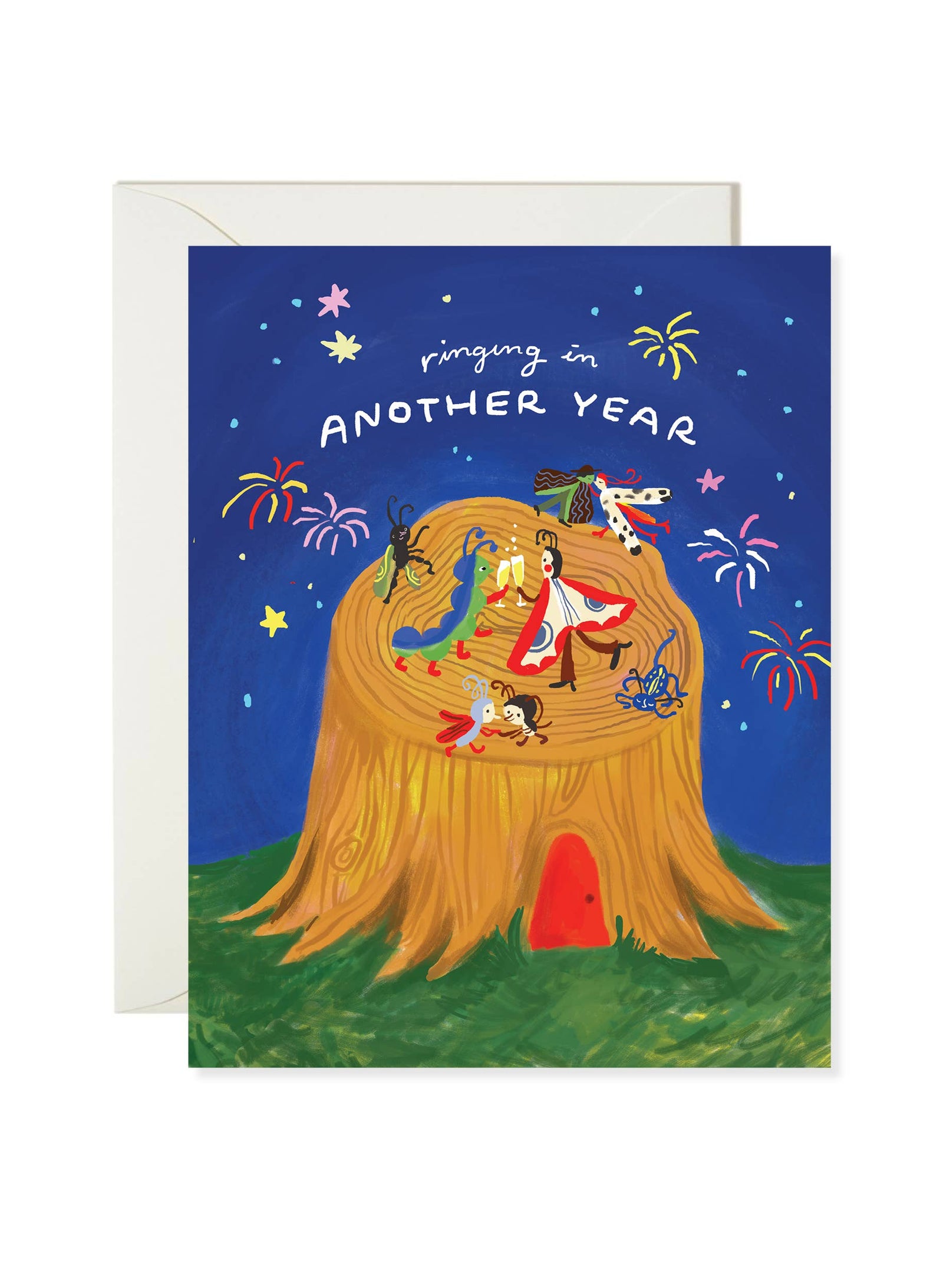 Karen Schipper Holiday New Year Bug Party Greeting Card