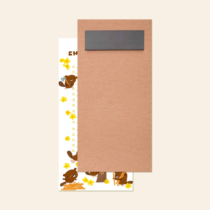 Karen Schipper Paper Beaver List Pad – Cute Woodland Magnetic To-Do Notepad