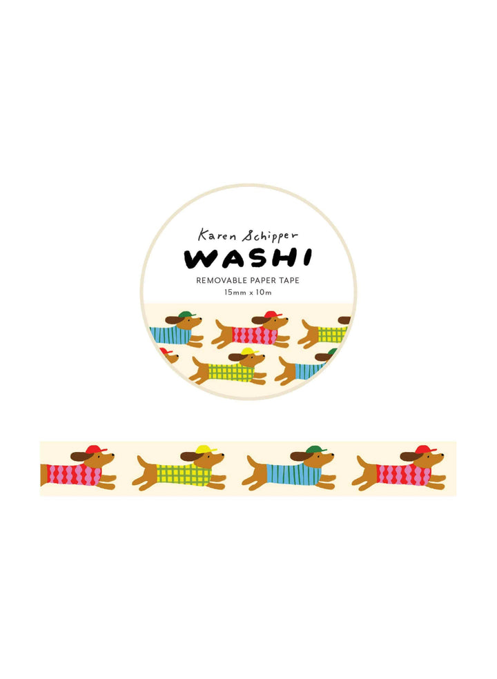 Karen Schipper Paper Dachshund Dog Washi Tape