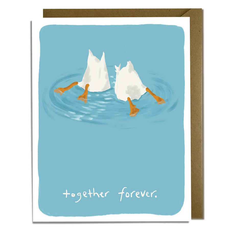 Kat French Design Card Ducks Together Forever - Love & Friendship Card