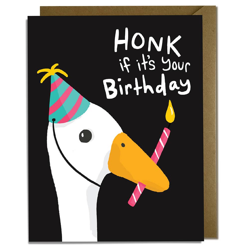 Kat French Design Card Goose Honk Birthday Card