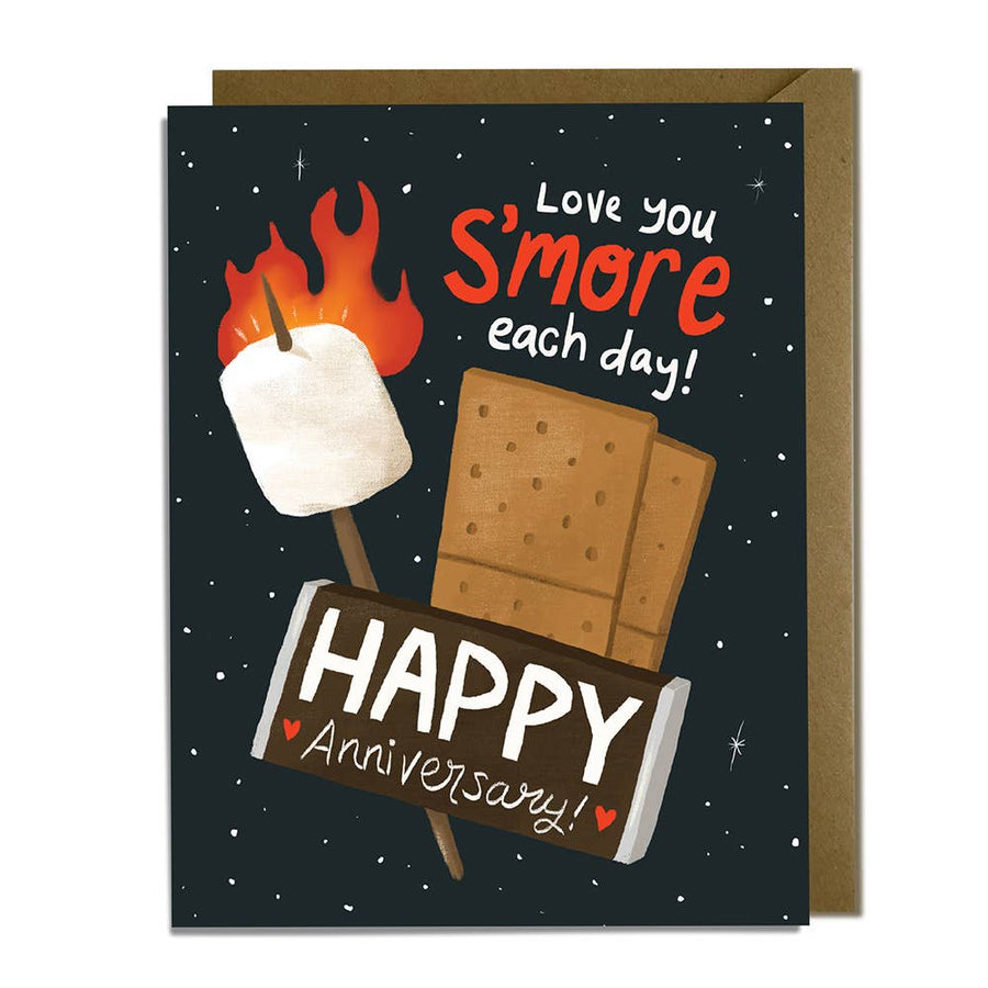 Kat French Design Card S'mores Anniversary - Love Card