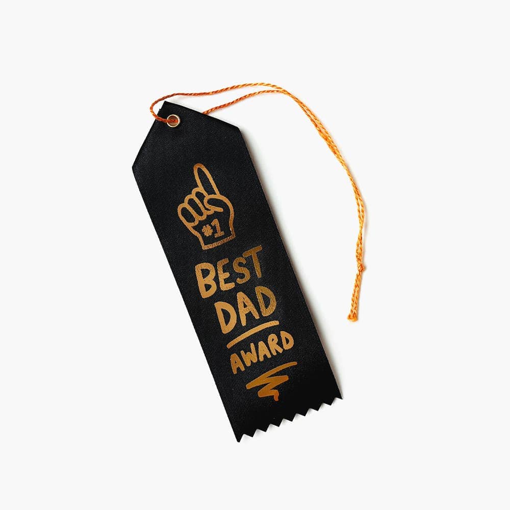 Kat French Design Cards Best Dad Award - Ribbon for Father's Day